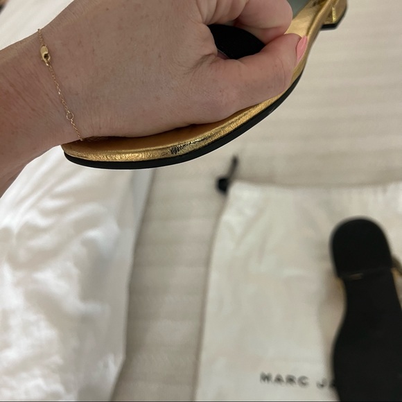 Marc Jacobs Black and Gold Sandals Size 37 - Picture 7 of 9